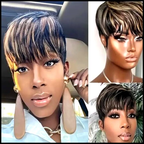 Human Hair Pixie Wig Glueless Layered Curly Short Brazilian Virgin Daily Use main image 6